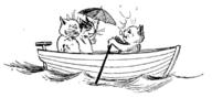 Three Kittens in a Boat
