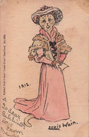Artist-Signed-Louis-Wain-Cat-Iris-1902-Tuck-3888-Postcard