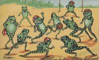 Louis after Wain - Frogs playing football  - (MeisterDrucke-642114)